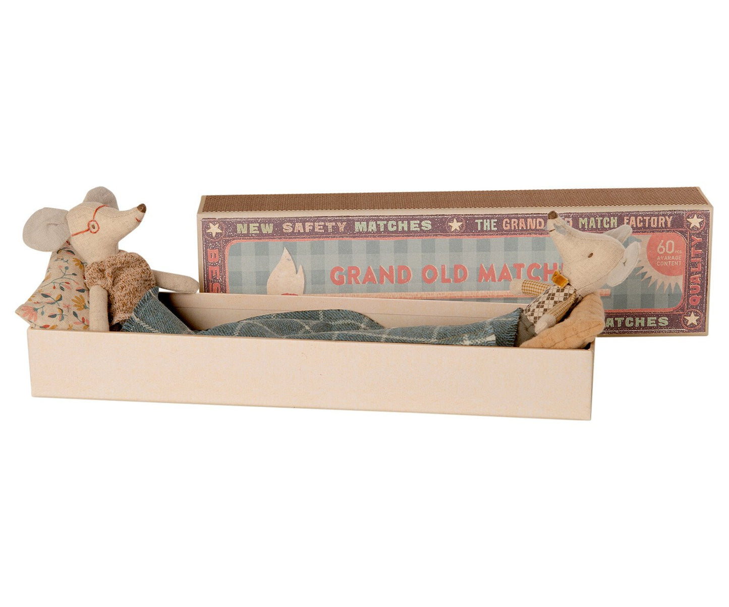 Grandma & Grandpa Mice in Matchbox