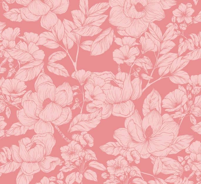 Two Toned Pink Floral Stone Paper Roll Wrap