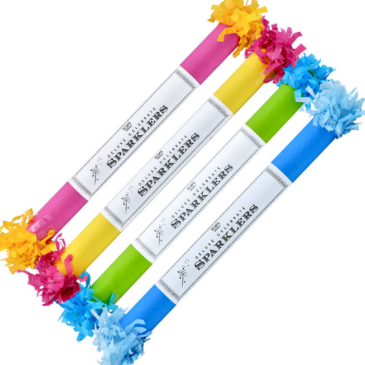 12" Deluxe Sparklers - Tube of 10 - Asst.
