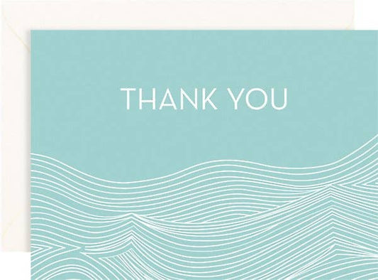 Pool Waves Thank You Card Set