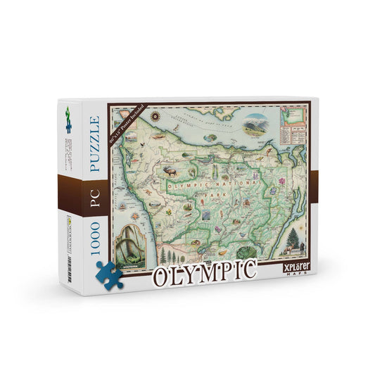 Olympic National Park Map Puzzle - 1000-Pieces