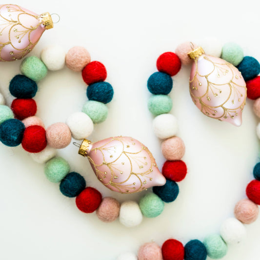 Falalalala Wool Ball Garland: 1 pack