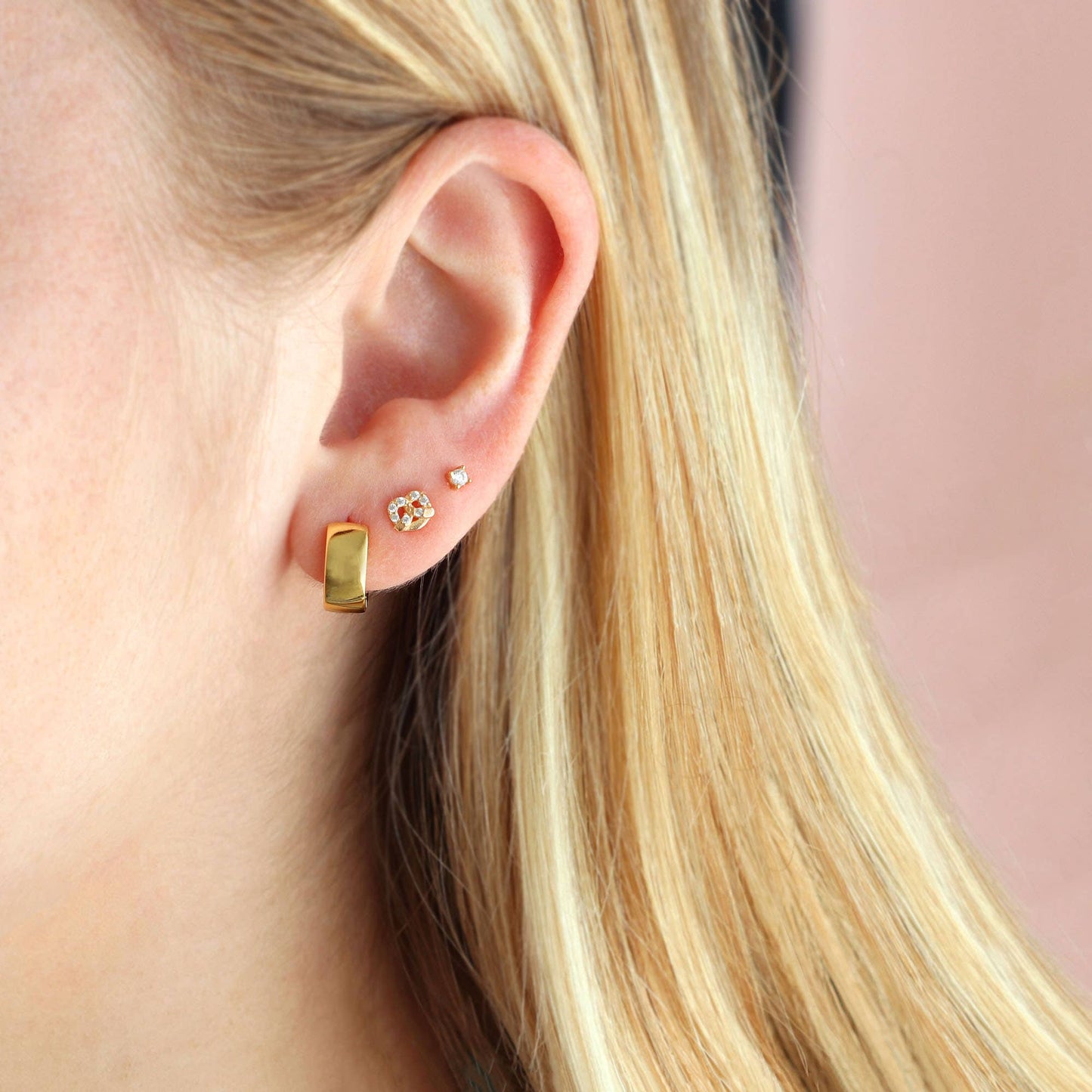 Wide Hinged Huggie Hoop Earrings 18K Gold Vermeil | Sterling Silver 12mm Hoops Hinge Closure Nickel Free Hypoallergenic Ships from CA: Sterling Silver