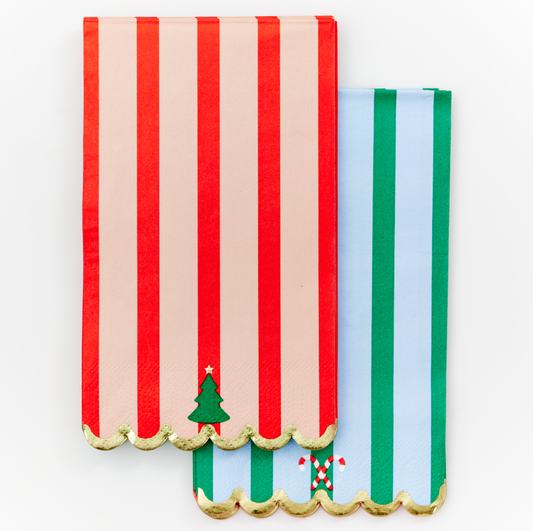 Whimsical Dual Striped Guest Napkins