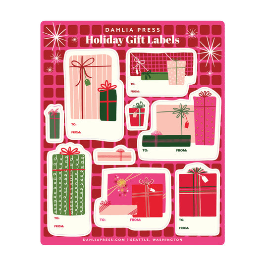 Holiday Gift Labels 3, Sticker Tag Sheets