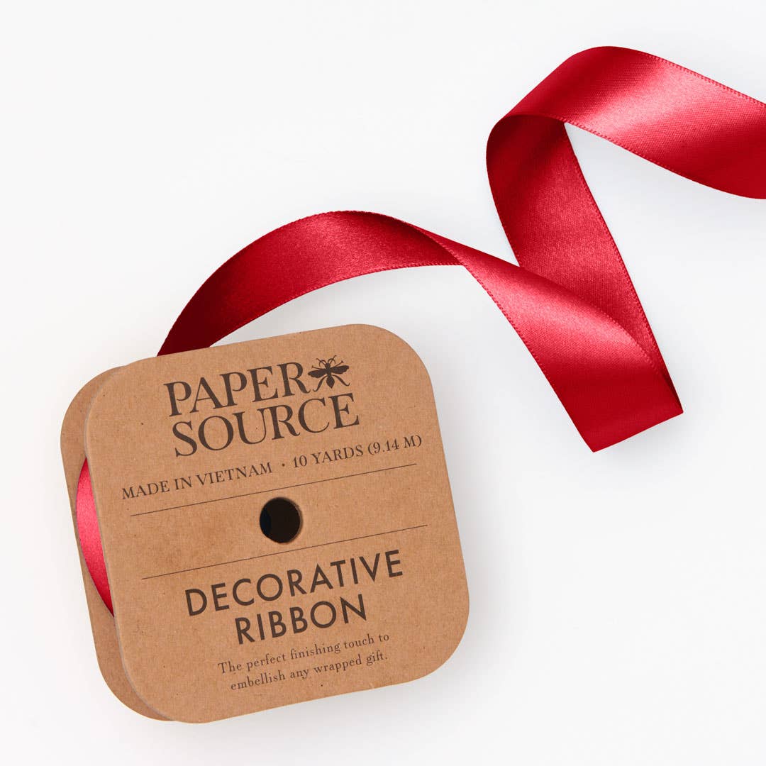 Satin Ribbon 1" Width: Antique Gold