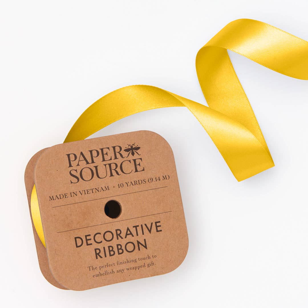 Satin Ribbon 1" Width: Antique Gold