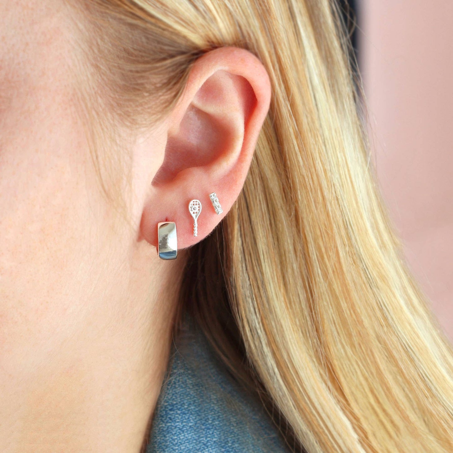 Wide Hinged Huggie Hoop Earrings 18K Gold Vermeil | Sterling Silver 12mm Hoops Hinge Closure Nickel Free Hypoallergenic Ships from CA: Sterling Silver