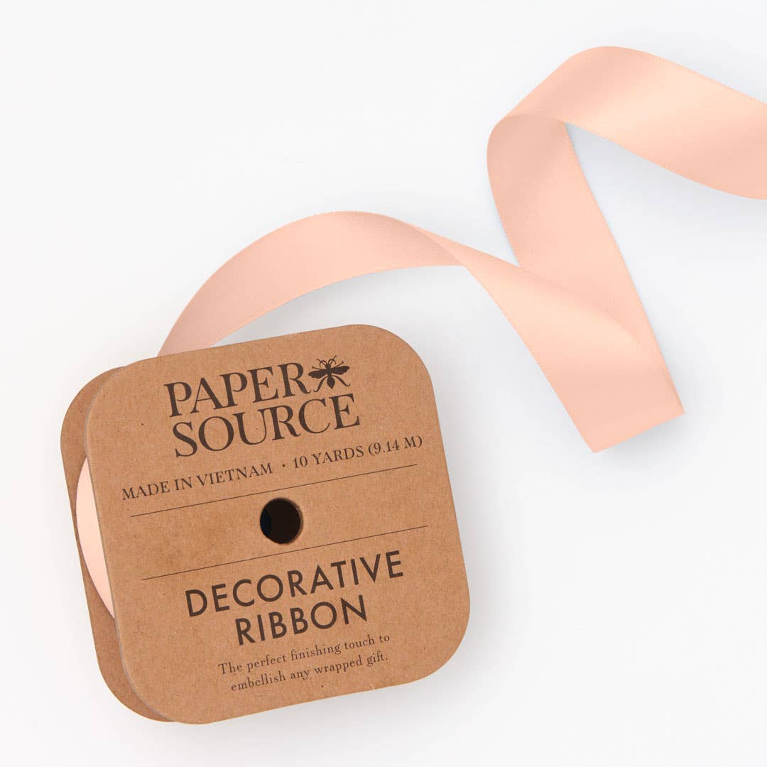 Satin Ribbon 1" Width: Antique Gold