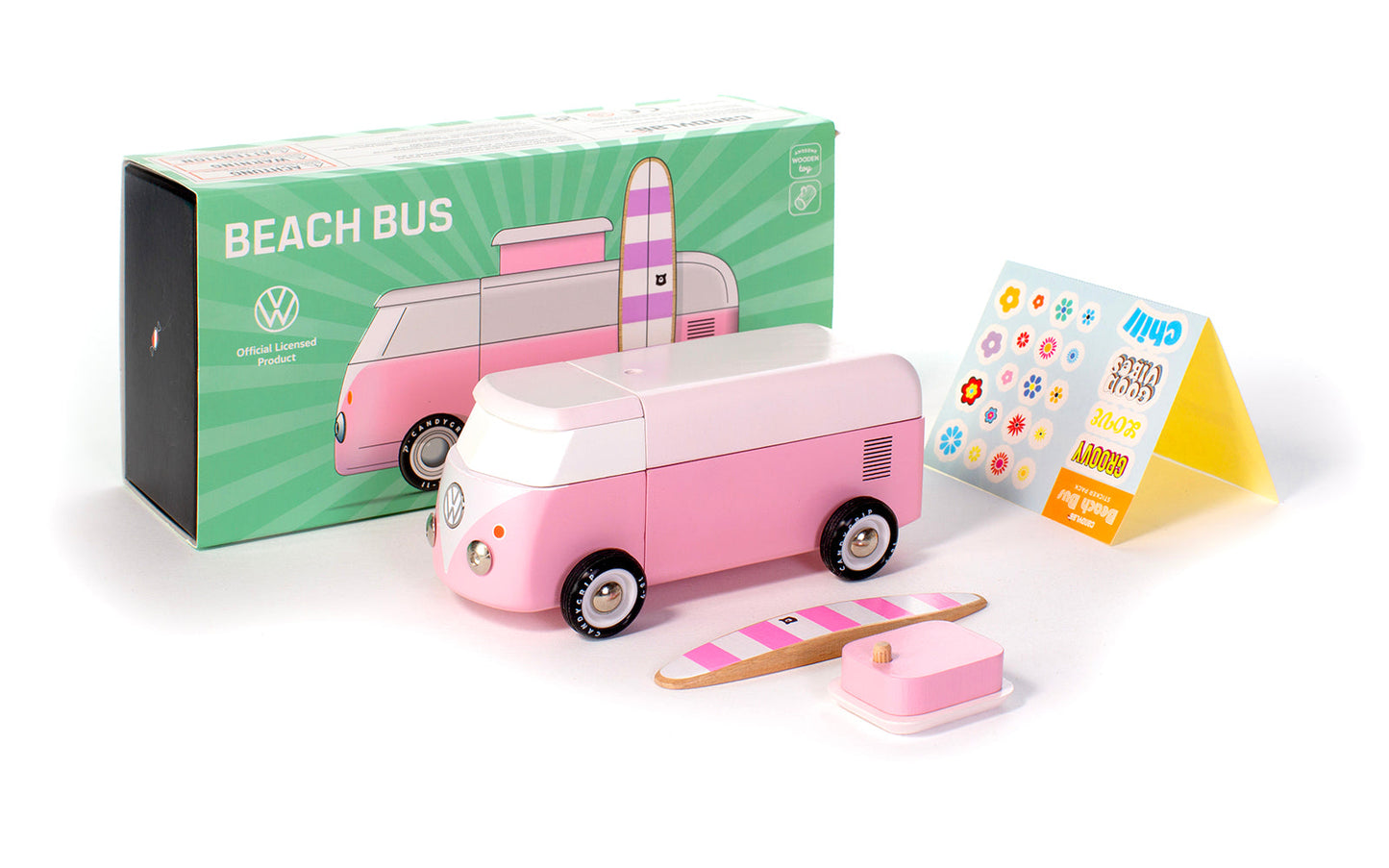 VW Beach Bus Pink