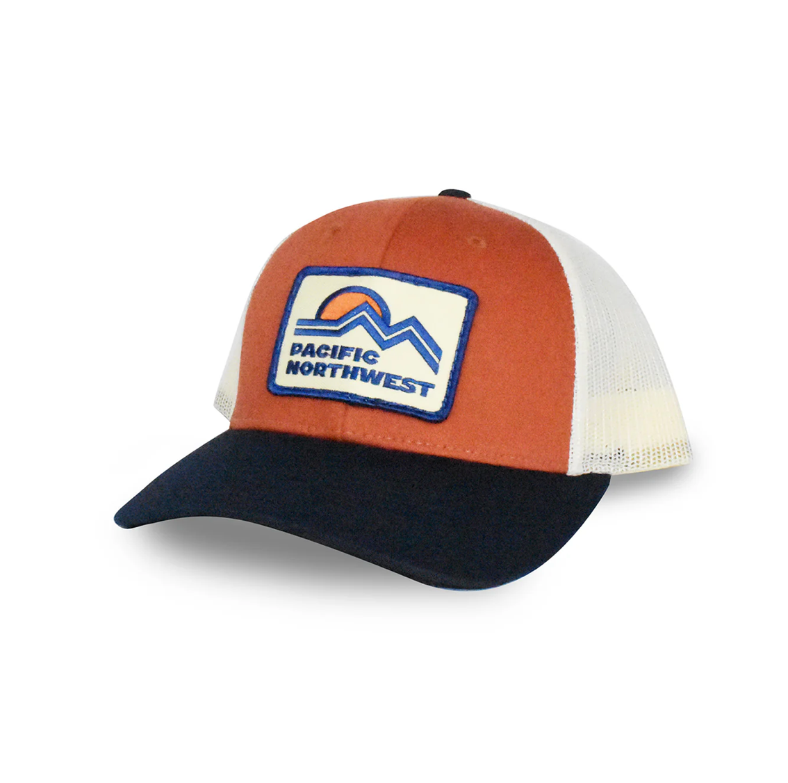 Oxford Trucker Hat - Dark Orange/Navy