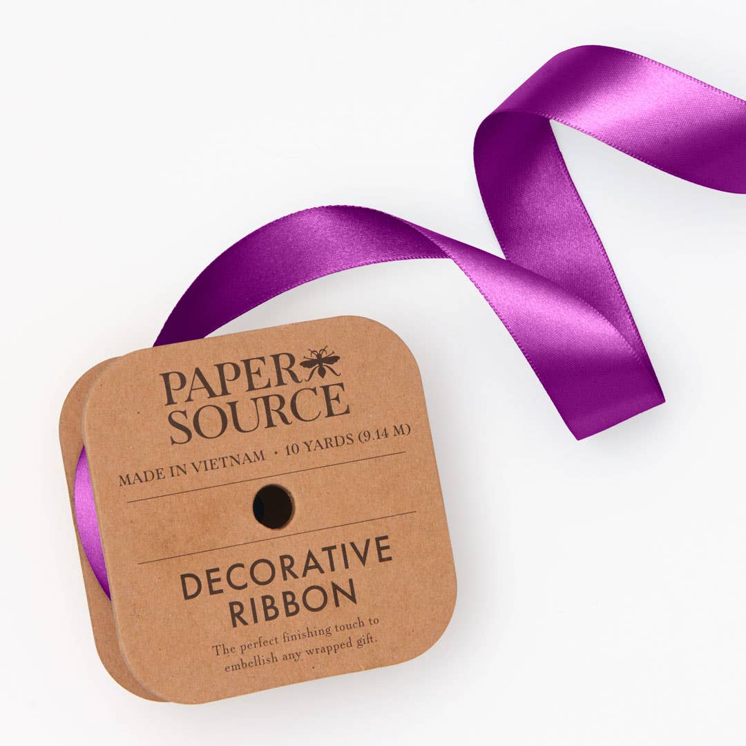 Satin Ribbon 1" Width: Antique Gold
