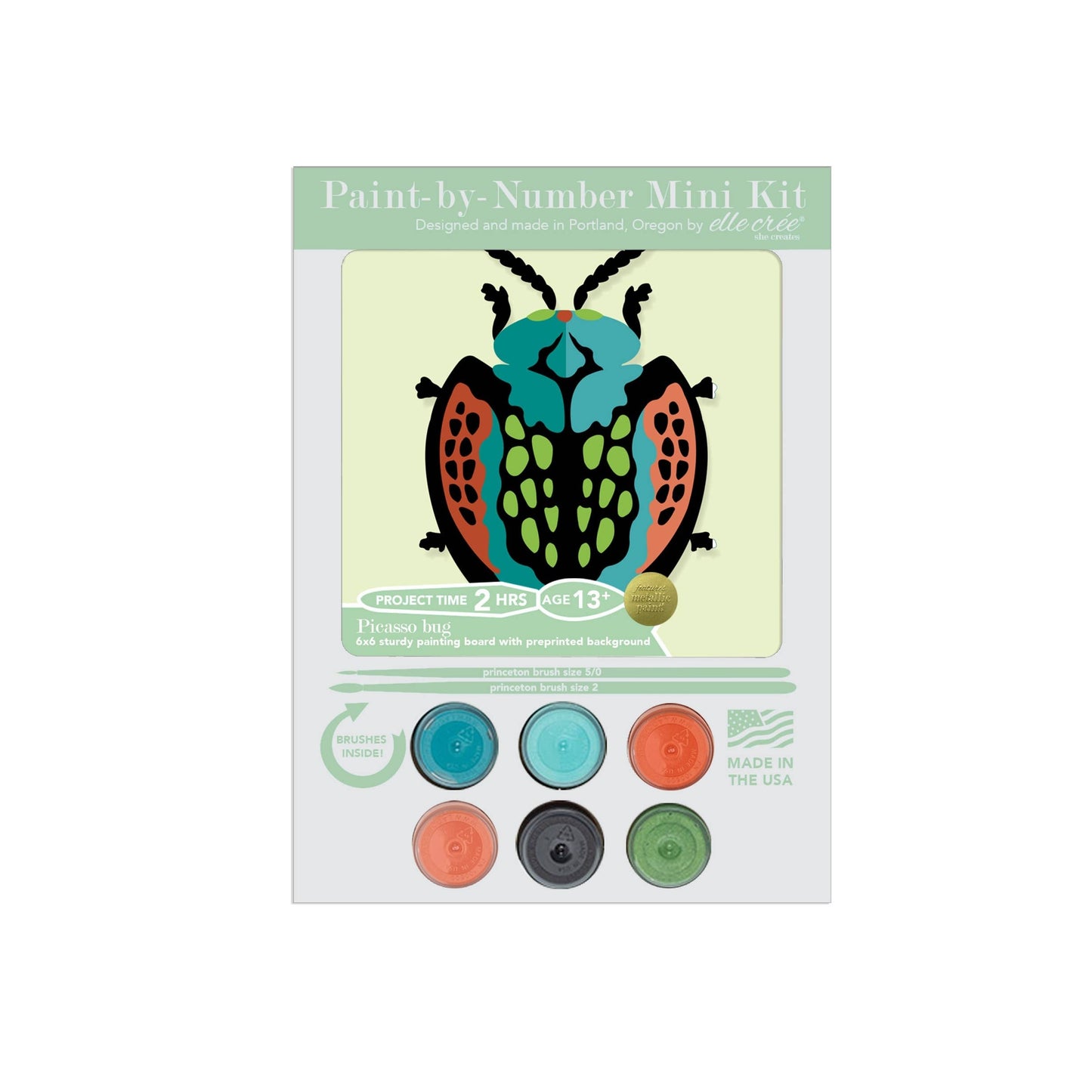 Tortoise Beetle MINI Paint-by-Number Kit