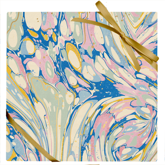 Pink and Blue Marble Stone Paper