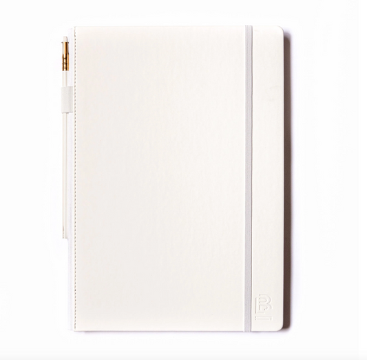 Large Slate Notebook, White - Ruled