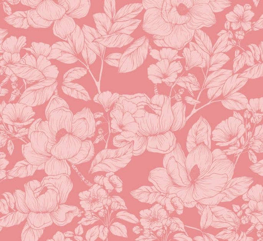 Two Toned Pink Floral Stone Paper Roll Wrap